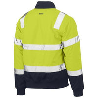 Bisley Taped 2 Tone HiVis Bomber Jacket With Padded Lining - BJ6730T-Queensland Workwear Supplies
