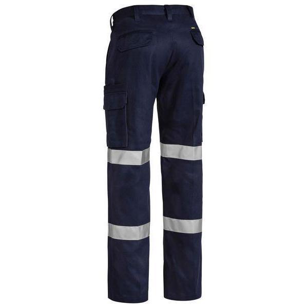 Bisley Taped Biomotion Mens Drill Cargo Work Pants - BPC6003T-Queensland Workwear Supplies