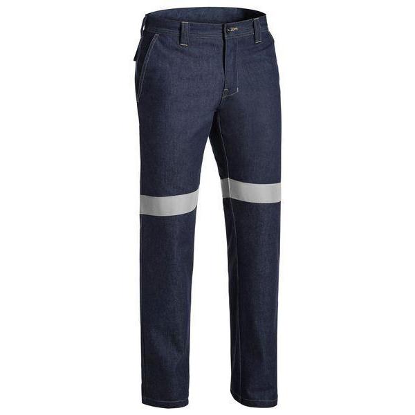 Bisley Taped Flame Retardant Mens Denim Jeans - BP8091T-Queensland Workwear Supplies