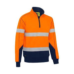 Bisley Taped HiVis 1/4 Zip Fleece Pullover With Sherpa Lining - BK6987T-Queensland Workwear Supplies