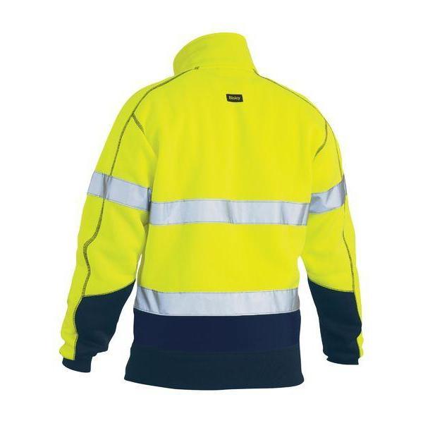 Bisley Taped HiVis 1/4 Zip Unisex Fleece Pullover - BK6989T-Queensland Workwear Supplies