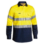 Bisley Taped HiVis 2 Tone Long Sleeve Mens Drill Shirt - BTC6456-Queensland Workwear Supplies