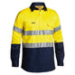 Bisley Taped HiVis 2 Tone Long Sleeve Mens Drill Shirt - BTC6456