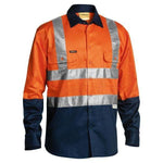 Bisley Taped HiVis 2 Tone Long Sleeve Mens Shirt - BS6267T-Queensland Workwear Supplies