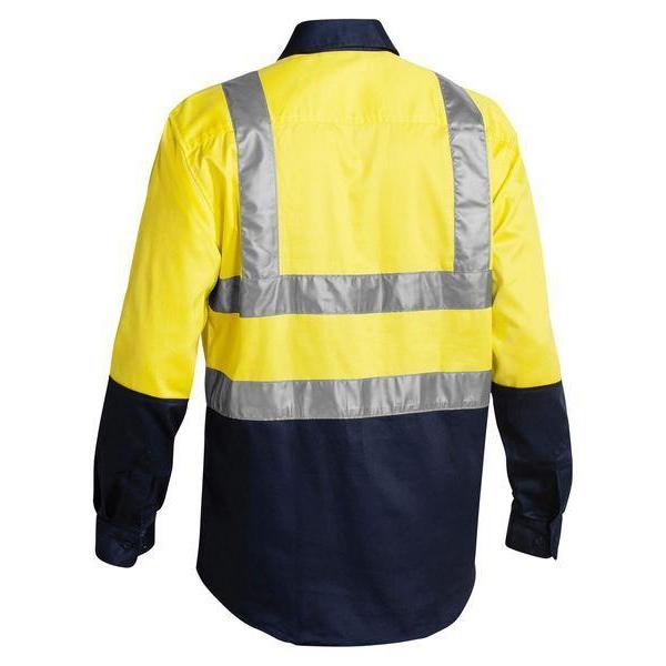 Bisley Taped HiVis 2 Tone Long Sleeve Mens Shirt - BS6267T-Queensland Workwear Supplies