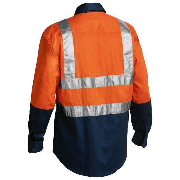 Bisley Taped HiVis 2 Tone Long Sleeve Mens Shirt - BS6267T-Queensland Workwear Supplies