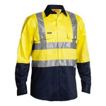 Bisley Taped HiVis 2 Tone Long Sleeve Mens Shirt - BS6267T-Queensland Workwear Supplies