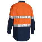 Bisley Taped HiVis Cool Lightweight 2 Tone Long Sleeve Mens Shirt - BS6696T-Queensland Workwear Supplies
