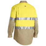 Bisley Taped HiVis Cool Lightweight 2 Tone Long Sleeve Mens Shirt - BS6696T-Queensland Workwear Supplies