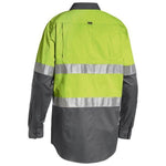 Bisley Taped HiVis Cool Lightweight 2 Tone Long Sleeve Mens Shirt - BS6696T-Queensland Workwear Supplies