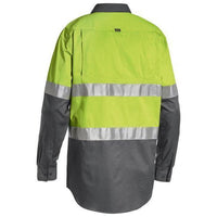 Bisley Taped HiVis Cool Lightweight 2 Tone Long Sleeve Mens Shirt - BS6696T-Queensland Workwear Supplies