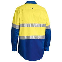 Bisley Taped HiVis Cool Lightweight 2 Tone Long Sleeve Mens Shirt - BS6696T-Queensland Workwear Supplies