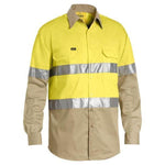 Bisley Taped HiVis Cool Lightweight 2 Tone Long Sleeve Mens Shirt - BS6696T-Queensland Workwear Supplies