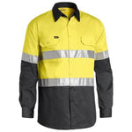 Bisley Taped HiVis Cool Lightweight 2 Tone Long Sleeve Mens Shirt - BS6696T-Queensland Workwear Supplies