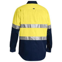 Bisley Taped HiVis Cool Lightweight 2 Tone Long Sleeve Mens Shirt - BS6696T-Queensland Workwear Supplies
