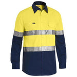 Bisley Taped HiVis Cool Lightweight 2 Tone Long Sleeve Mens Shirt - BS6696T-Queensland Workwear Supplies