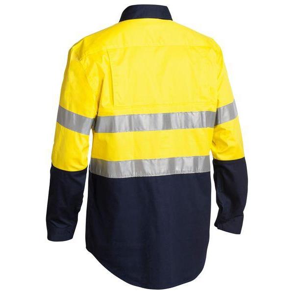 Bisley Taped HiVis Cool Lightweight Long Sleeve Mens Shirt - BSC6896-Queensland Workwear Supplies