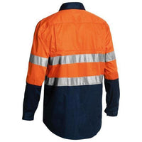 Bisley Taped HiVis Cool Lightweight Long Sleeve Mens Shirt - BSC6896-Queensland Workwear Supplies