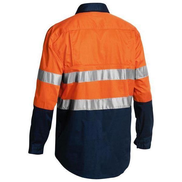 Bisley Taped HiVis Cool Lightweight Long Sleeve Mens Shirt - BSC6896-Queensland Workwear Supplies