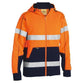 Bisley Taped HiVis Front Zip Unisex Fleece Hoodie - BK6819T
