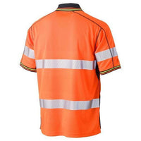 Bisley Taped HiVis Mens Mesh Polyester Polo - BK1219T-Queensland Workwear Supplies