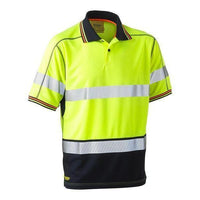 Bisley Taped HiVis Mens Mesh Polyester Polo - BK1219T-Queensland Workwear Supplies