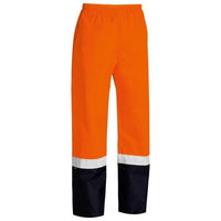 Bisley Taped HiVis Mens Rain Shell Pants - BP6965T-Queensland Workwear Supplies