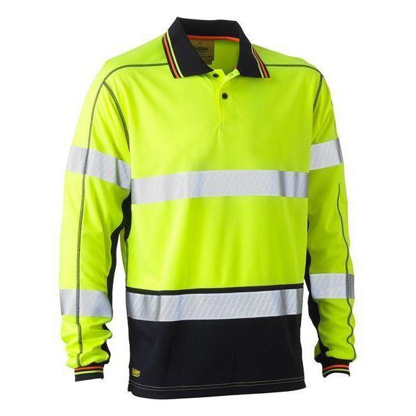 Bisley Taped HiVis Polyester Mesh Mens Polo - BK6219T-Queensland Workwear Supplies