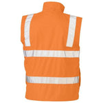 Bisley Taped HiVis Rail Wet Weather Vest - BV0364T-Queensland Workwear Supplies