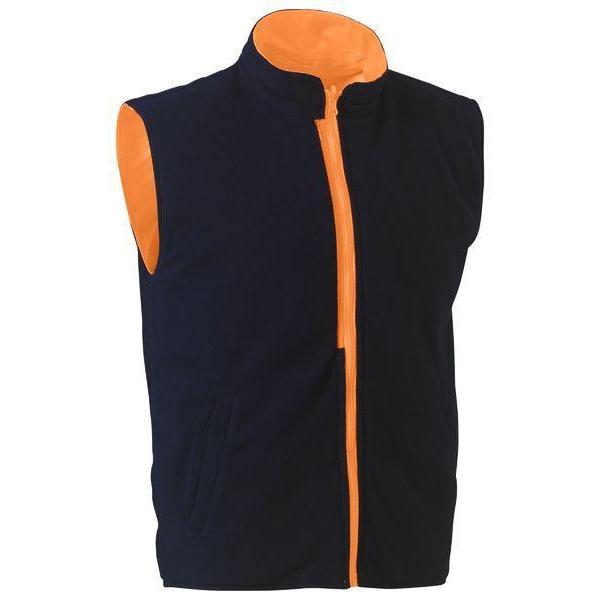 Bisley Taped HiVis Rail Wet Weather Vest - BV0364T-Queensland Workwear Supplies