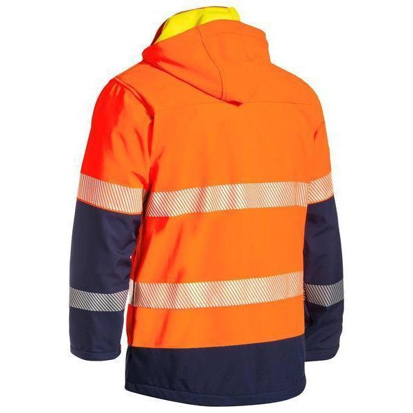 Bisley Taped HiVis Ripstop Bonded Unisex Fleece Jacket - BJ6934T-Queensland Workwear Supplies