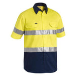 Bisley Taped HiVis Short Sleeve Mens Shirt - BS1896-Queensland Workwear Supplies