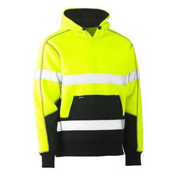 Bisley Taped HiVis Unisex Fleece Hoodie Pullover - BK6619T