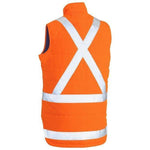 Bisley Taped HiVis Unisex Puffer Vest With X-Back - BV0379XT-Queensland Workwear Supplies