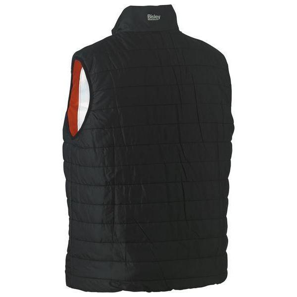 Bisley Taped HiVis Unisex Reversible Puffer Vest - BV0330HT-Queensland Workwear Supplies