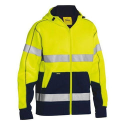 Bisley Taped HiVis Zip Fleece Hoodie With Sherpa Lining- BK6988T