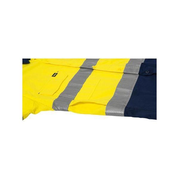 Bisley Taped X-AirFlow HiVis Ripstop 2 Tone Long Sleeve Mens Shirt - BS6415T-Queensland Workwear Supplies