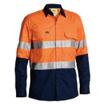 Bisley Taped X-AirFlow HiVis Ripstop 2 Tone Long Sleeve Mens Shirt - BS6415T-Queensland Workwear Supplies