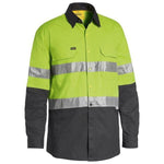 Bisley Taped X-AirFlow HiVis Ripstop 2 Tone Long Sleeve Mens Shirt - BS6415T-Queensland Workwear Supplies