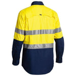 Bisley Taped X-AirFlow HiVis Ripstop 2 Tone Long Sleeve Mens Shirt - BS6415T-Queensland Workwear Supplies