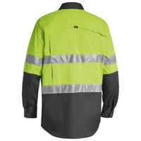 Bisley Taped X-AirFlow HiVis Ripstop 2 Tone Long Sleeve Mens Shirt - BS6415T-Queensland Workwear Supplies