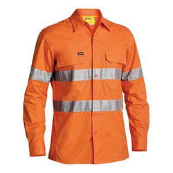 Bisley Taped X-AirFlow HiVis Ripstop Long Sleeve Mens Shirt - BS6416T