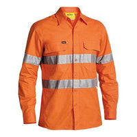 Bisley Taped X-AirFlow HiVis Ripstop Long Sleeve Mens Shirt - BS6416T-Queensland Workwear Supplies