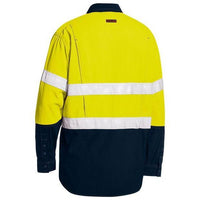 Bisley Tencate Tecasafe Plus 480 Taped HiVis Flame Retardant 2 Tone Long Sleeve Mens Shirt - BS8237T-Queensland Workwear Supplies