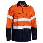 Bisley Tencate Tecasafe Plus 700 Taped HiVis Flame Retardant 2 Tone Long Sleeve Mens Shirt - BS8082T-Queensland Workwear Supplies