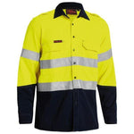 Bisley Tencate Tecasafe Plus 700 Taped HiVis Flame Retardant 2 Tone Long Sleeve Mens Shirt - BS8082T-Queensland Workwear Supplies