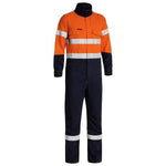 Bisley Tencate Tecasafe Plus 700 Taped HiVis Flame Retardant Vented Mens Engineered Coverall - BC8086T-Queensland Workwear Supplies