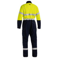 Bisley Tencate Tecasafe Plus 700 Taped HiVis Flame Retardant Vented Mens Engineered Coverall - BC8086T-Queensland Workwear Supplies