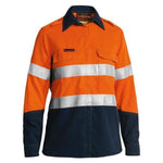 Bisley Tencate Tecasafe Plus 700 Womens Taped HiVis Flame Retardant Long Sleeve Shirt - BL8082T-Queensland Workwear Supplies