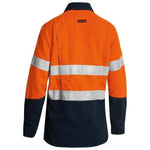 Bisley Tencate Tecasafe Plus 700 Womens Taped HiVis Flame Retardant Long Sleeve Shirt - BL8082T-Queensland Workwear Supplies